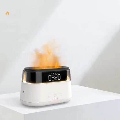 Flame Humidifier With Clock Bedroom Of Intelligent